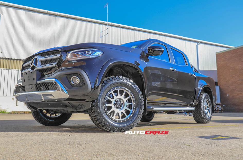 MERCEDES X CLASS CALIBRE SATIN BLACK MACHINED FACE